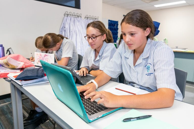 Students using laptops