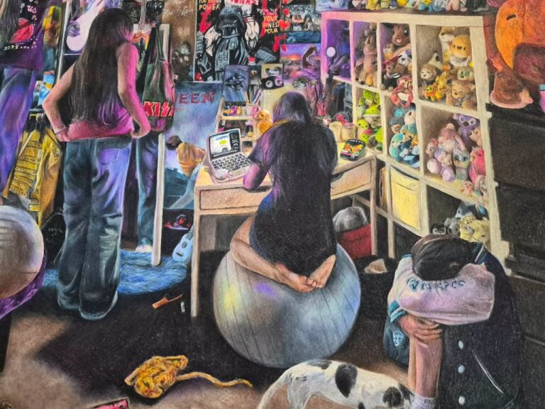 Student artwork in the Court Grammar Day Art Exhibition 2026