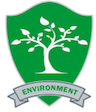 Environment colours crest – green shield with a tree