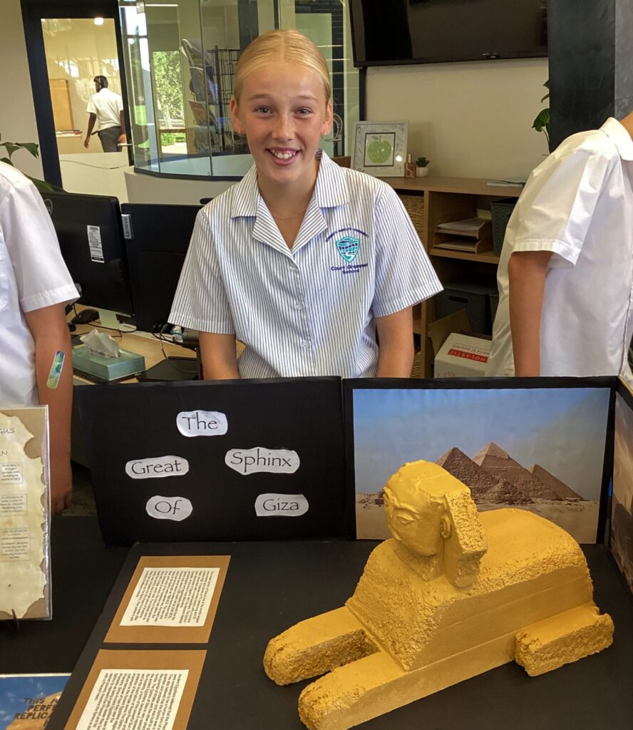 Student-made model displayed as part of a HASS project