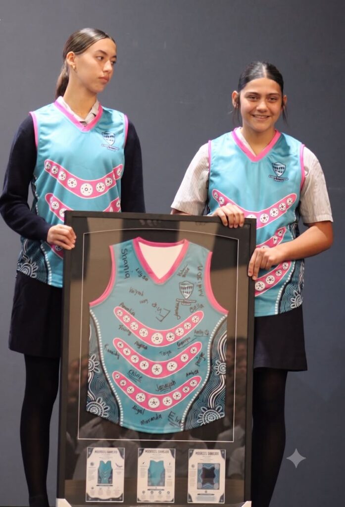 Students with the Moorditj Dandjoo sports uniforms