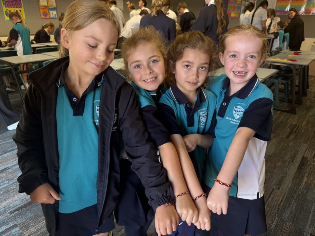 Students with the Moorditj Dandjoo sports uniforms