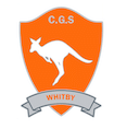 Whitby house crest – orange shield with a kangaroo